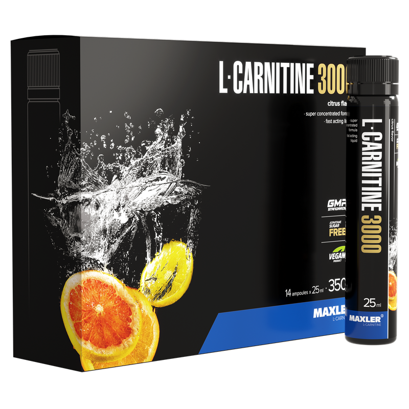 L-Carnitine 3000 Maxler 14x25мл Цитрус14x25мл 2054₽