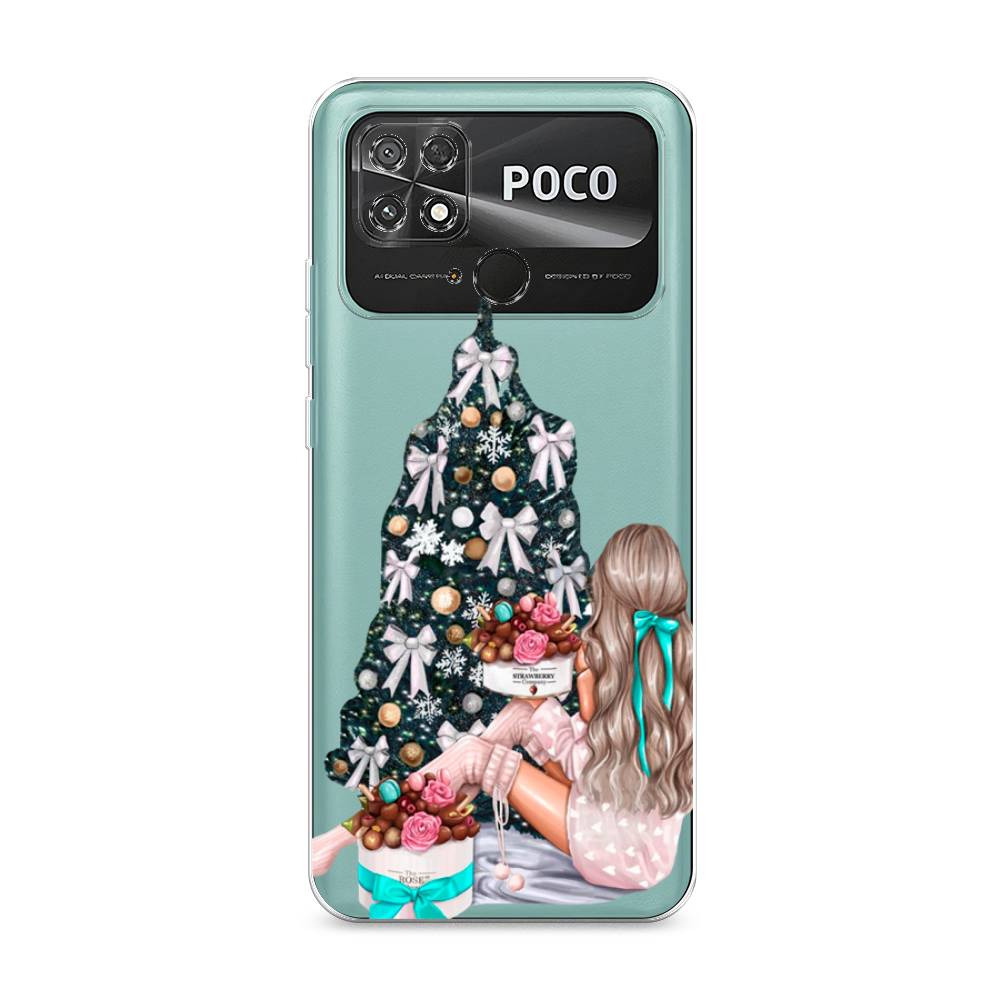 

Чехол для Xiaomi Poco C40 "New Year", Зеленый;бежевый;голубой, 315850-5