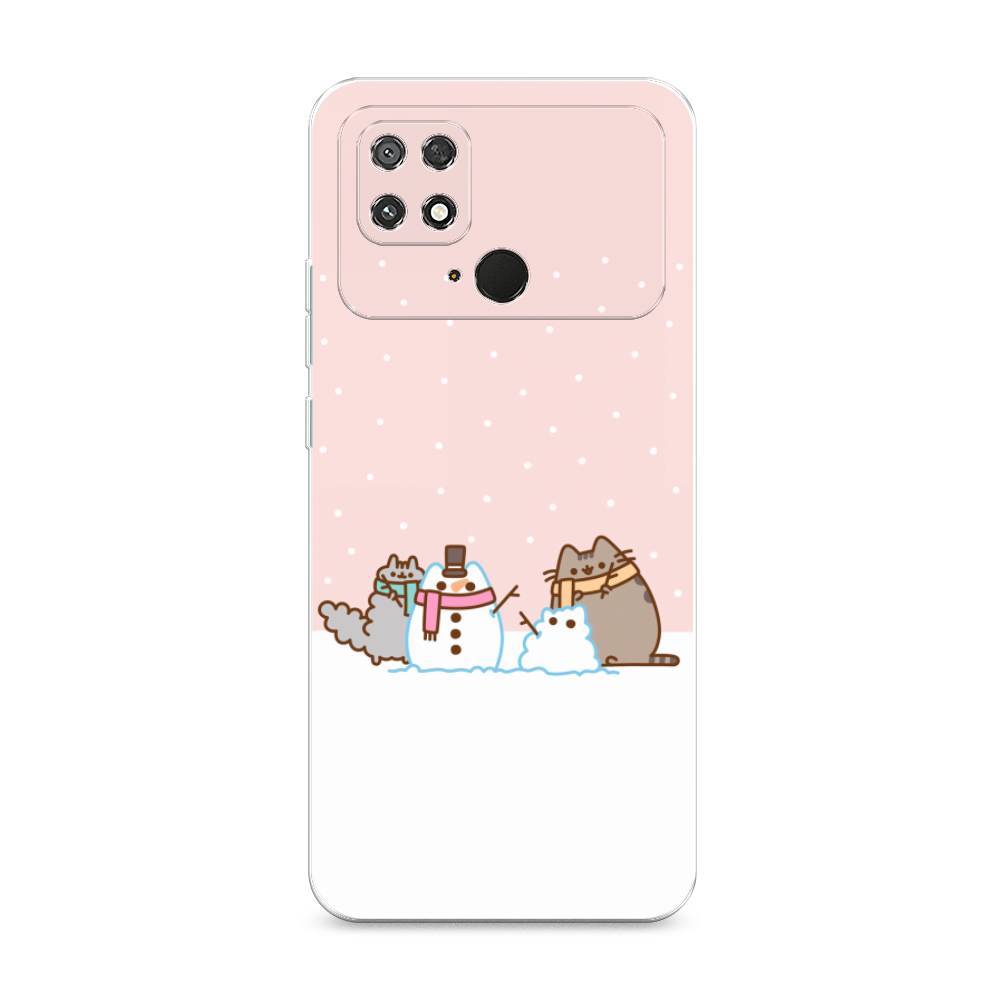 

Чехол для Xiaomi Poco C40 "Котики в снегу", Розовый;белый;серый, 315850-5