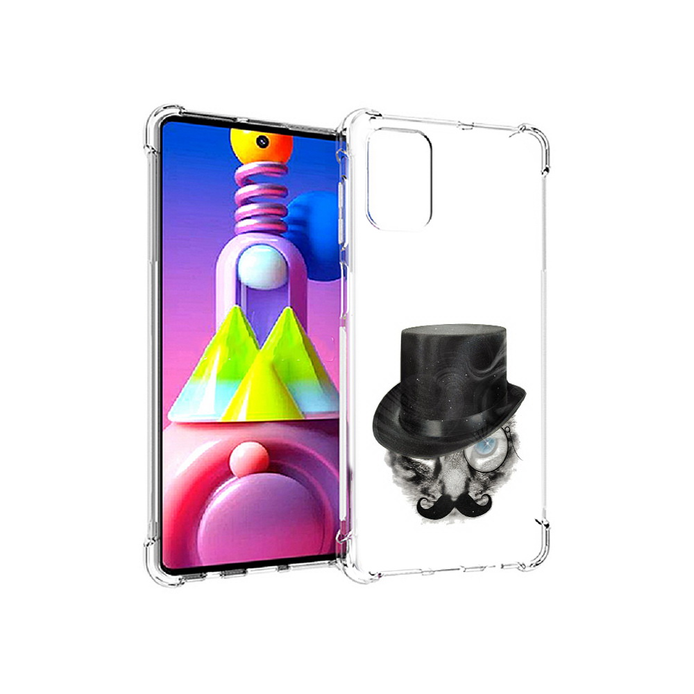 

Чехол MyPads Tocco для Samsung Galaxy M51 интелегентный кот (PT156838.490.378), Прозрачный, Tocco