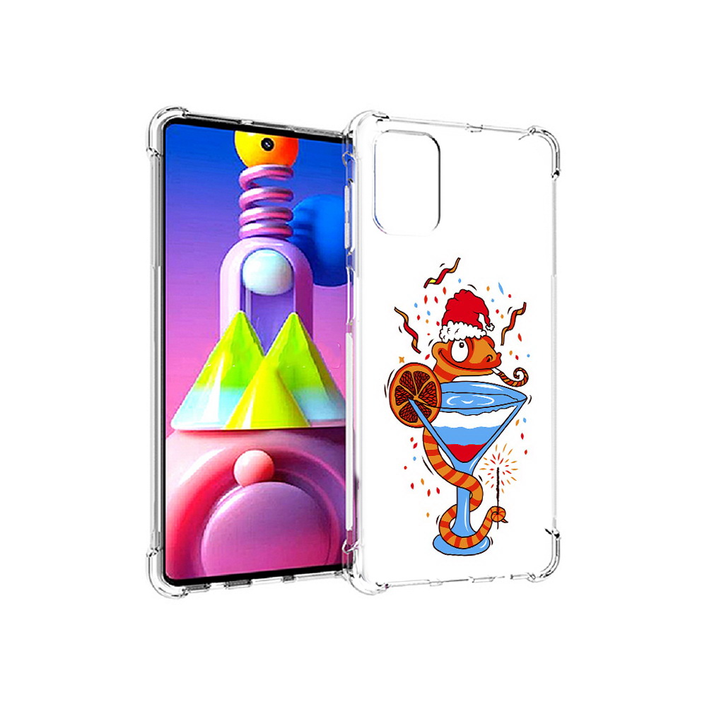

Чехол MyPads Tocco для Samsung Galaxy M51 змейка (PT156838.490.364), Прозрачный, Tocco