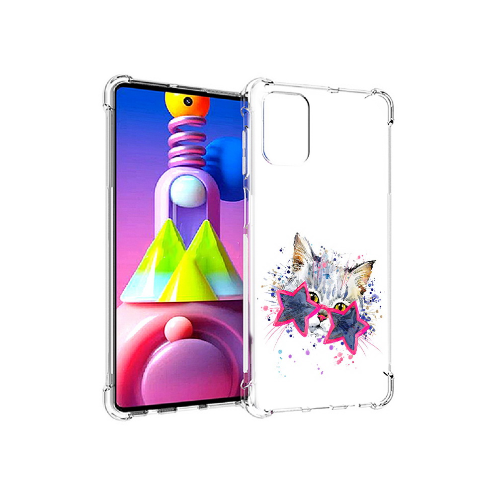 

Чехол MyPads Tocco для Samsung Galaxy M51 звездные очки (PT156838.490.353), Прозрачный, Tocco