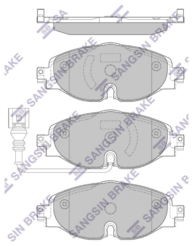 

Тормозные колодки Sangsin brake передние gp1678