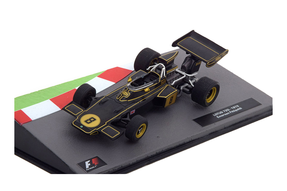 

Модель коллекционная Lotus 72D #5 john player team lotus fittipaldi чемпион мира 1972, Черный
