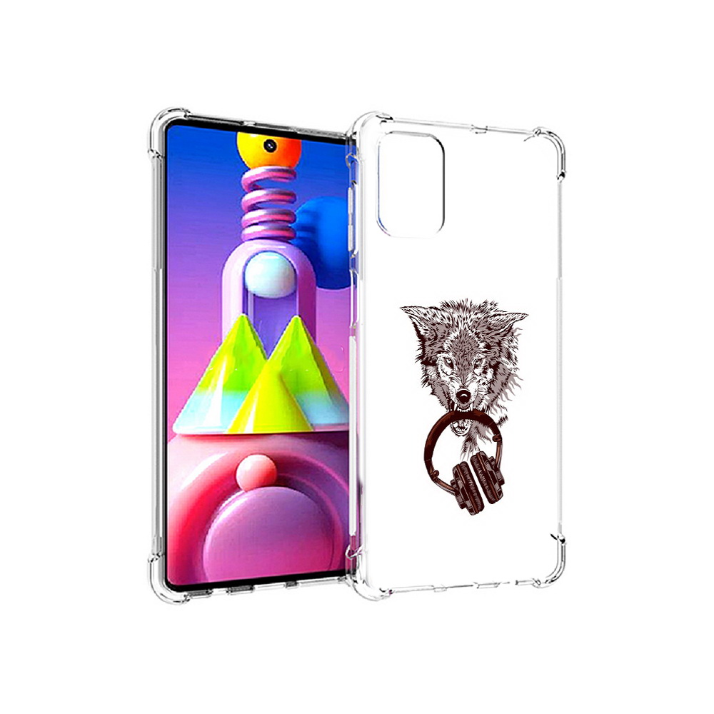 

Чехол MyPads Tocco для Samsung Galaxy M51 дикий волк (PT156838.490.325), Прозрачный, Tocco