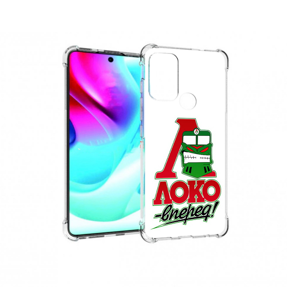 

Чехол MyPads Tocco для Motorola Moto G60S ФК локо вперед (PT227079.361.181), Прозрачный, Tocco