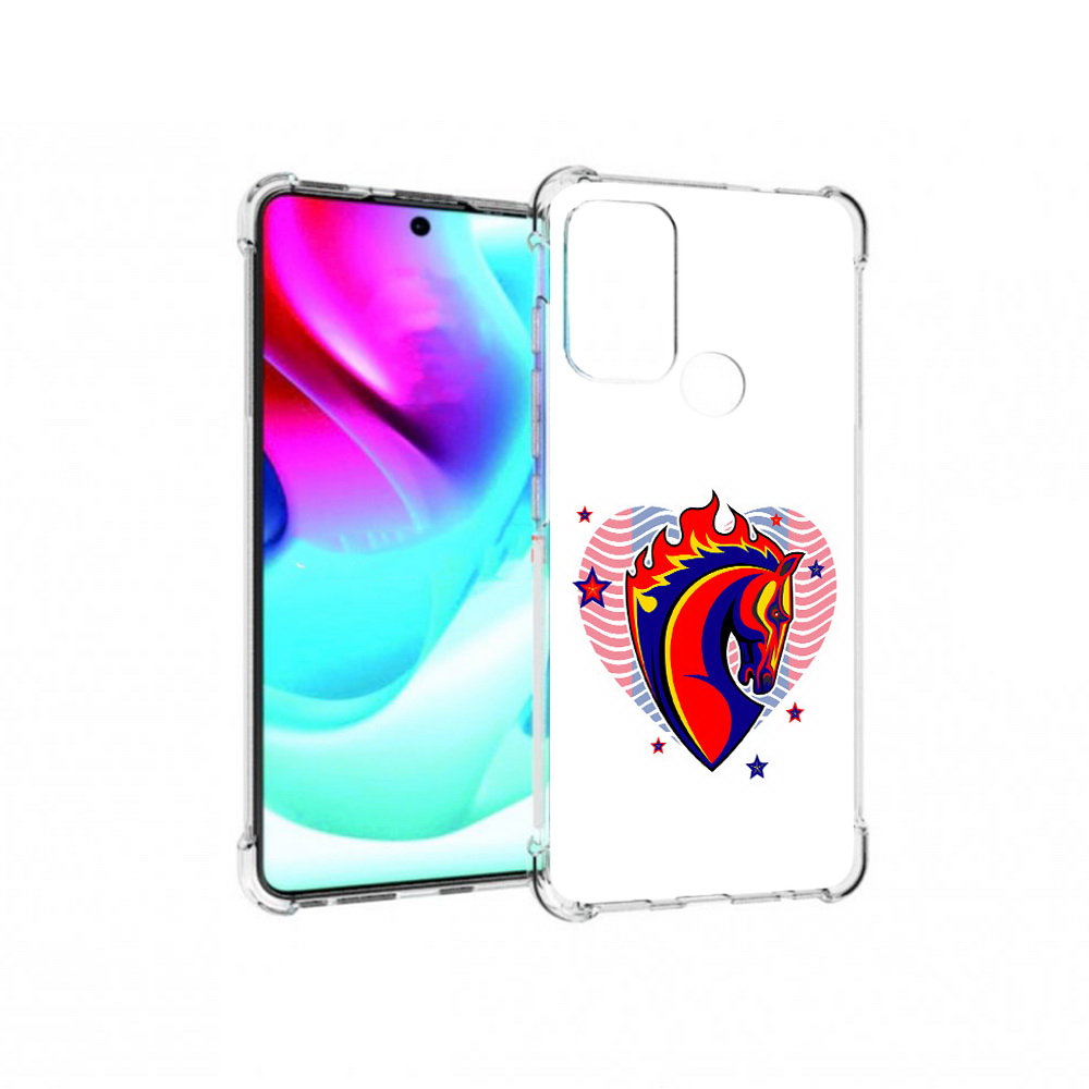 

Чехол MyPads Tocco для Motorola Moto G60S ФК ЦСЛ Лошадь (PT227079.361.180), Прозрачный, Tocco