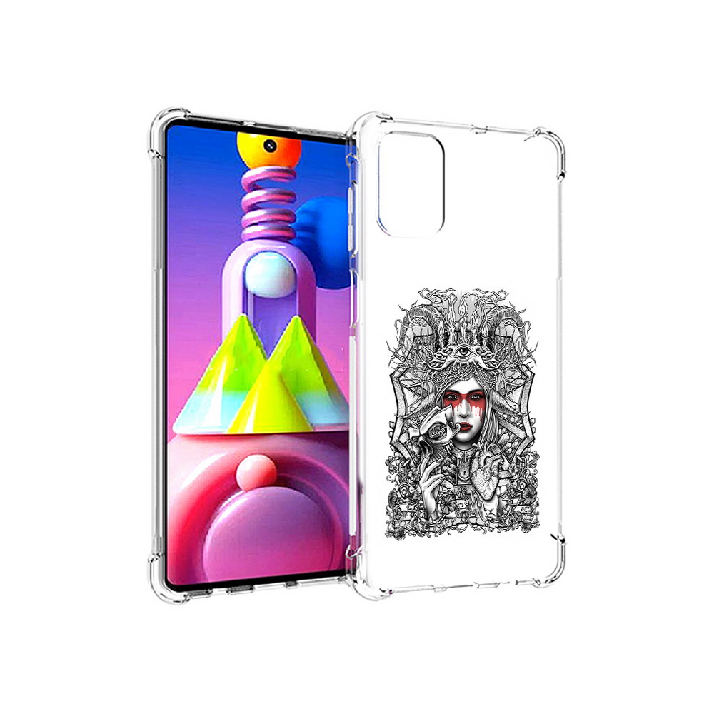 

Чехол MyPads Tocco для Samsung Galaxy M51 грусная девушка (PT156838.490.302), Прозрачный, Tocco