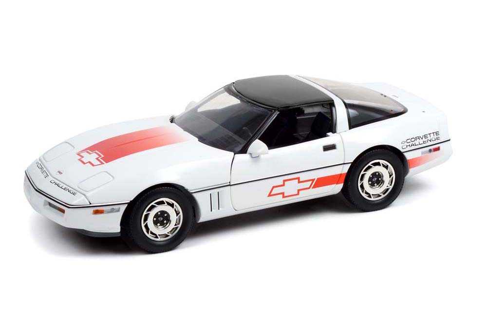 

Chevrolet corvette C4 challenge race car 1988 white with orange stripes, Белый