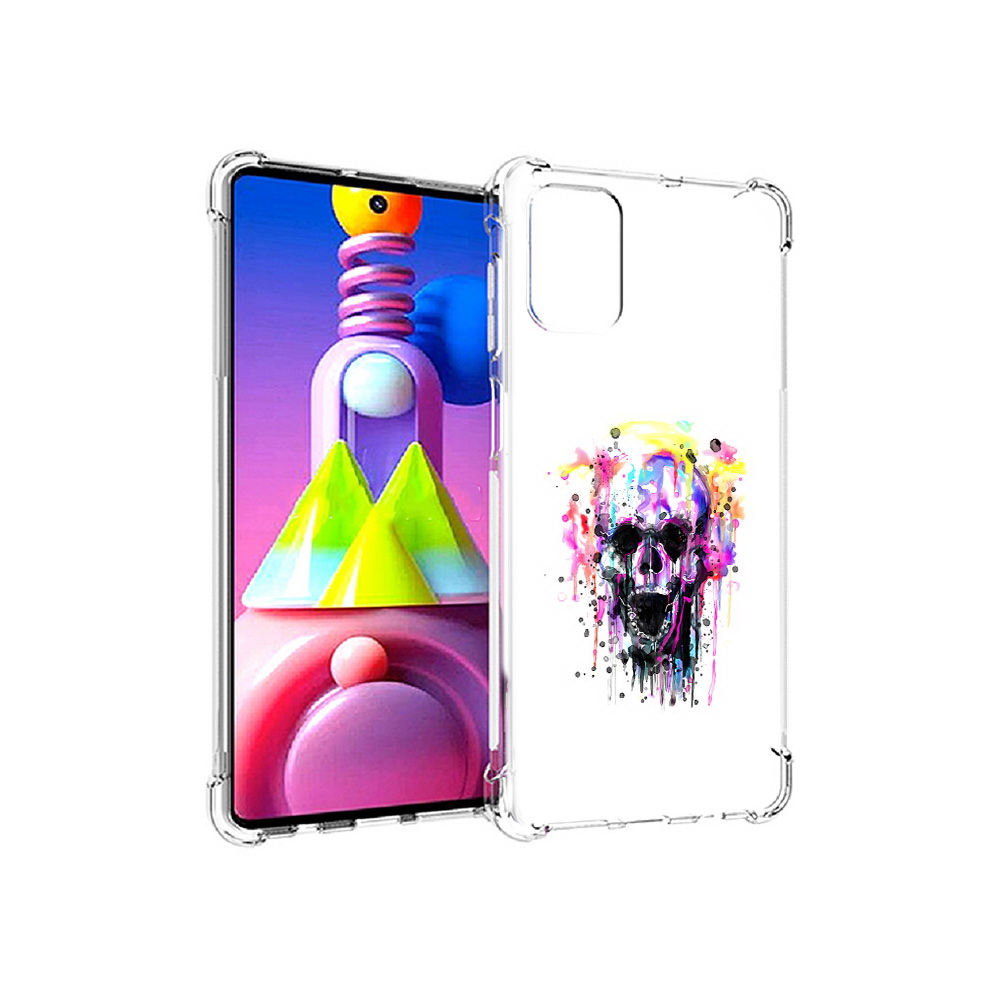 

Чехол MyPads Tocco для Samsung Galaxy M51 граффити череп (PT156838.490.298), Прозрачный, Tocco