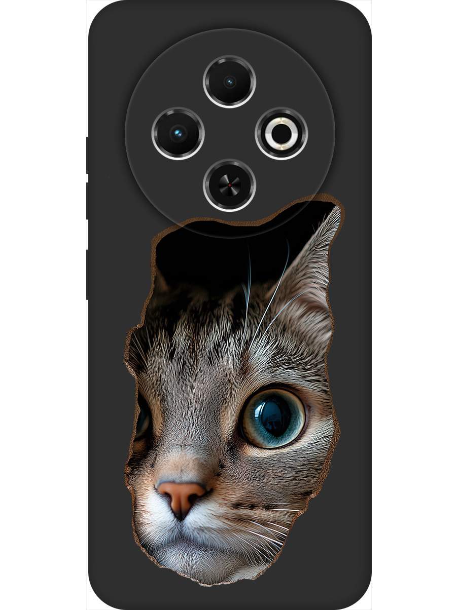 

Силиконовый чехол на Tecno Spark 30C с принтом "Котик в стене" матовый черный, Черный;коричневый;белый, 786716312