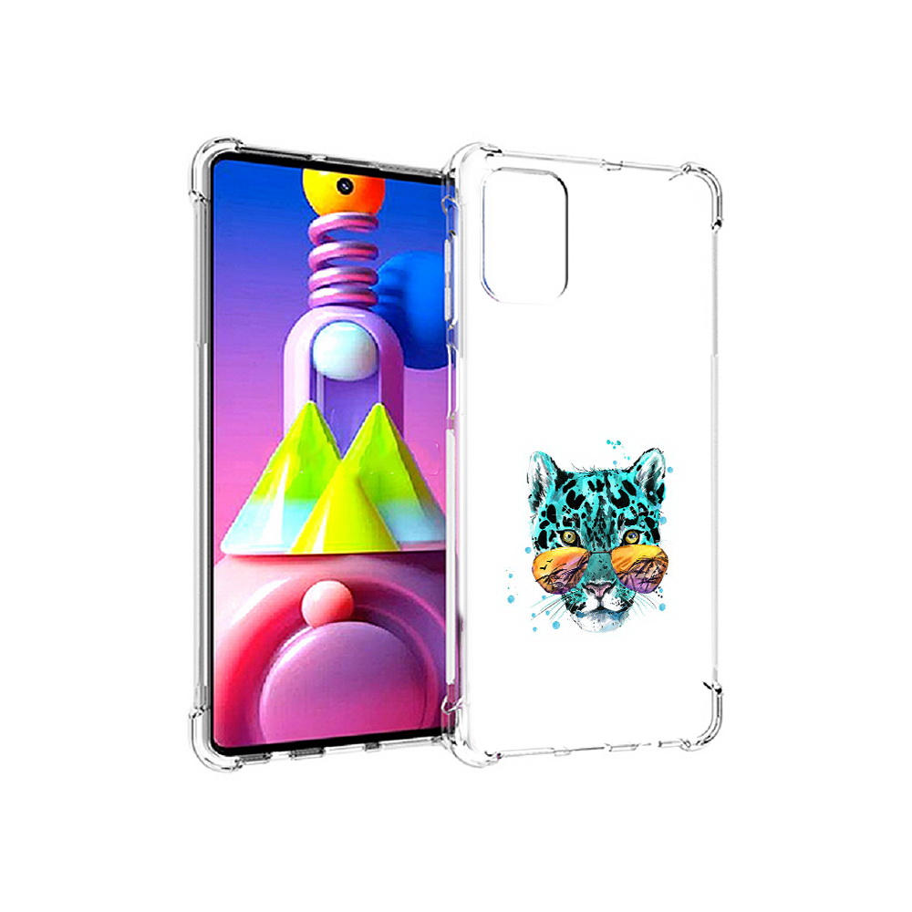 

Чехол MyPads Tocco для Samsung Galaxy M51 голубой лео (PT156838.490.294), Прозрачный, Tocco