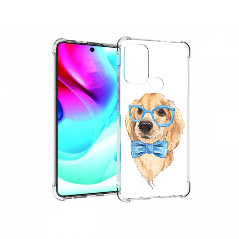 

Чехол MyPads Tocco для Motorola Moto G60S Собака интеллигент (PT227079.361.159), Прозрачный, Tocco
