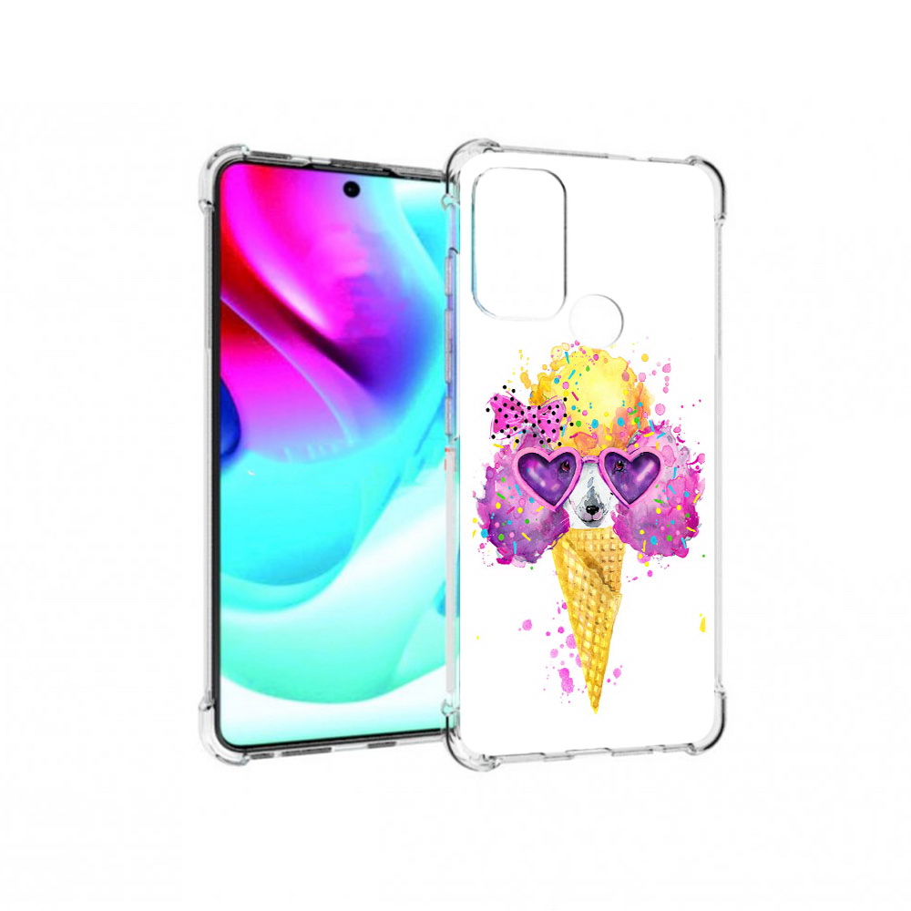 

Чехол MyPads Tocco для Motorola Moto G60S Рожок (PT227079.361.146), Прозрачный, Tocco