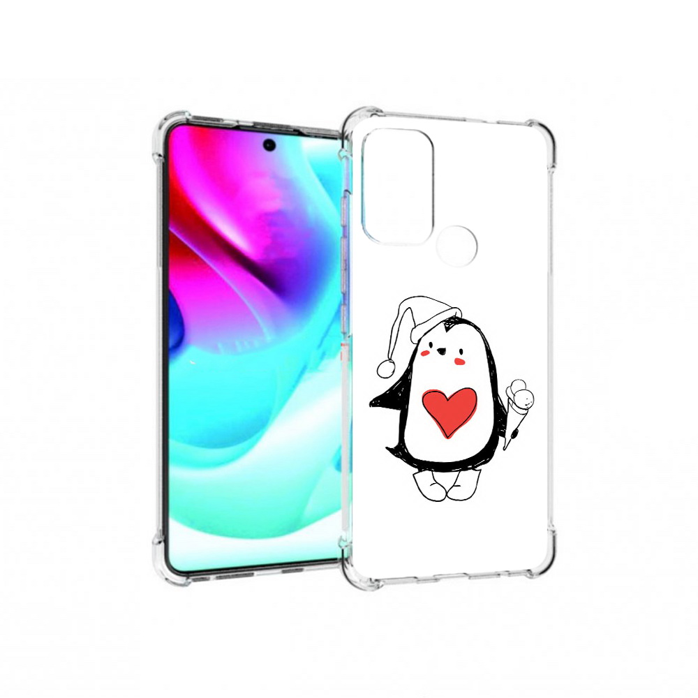 

Чехол MyPads Tocco для Motorola Moto G60S Пингвин с мороженым (PT227079.361.135), Прозрачный, Tocco