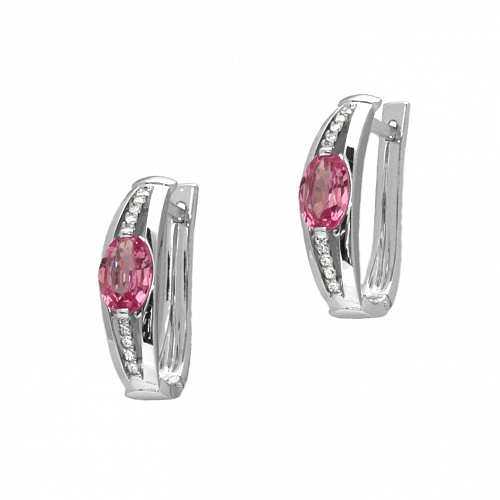 

Серьги из белого золота DIAMOND PRIME 3D2081БТр, бриллиант\ турмалин, 3D2081БТр
