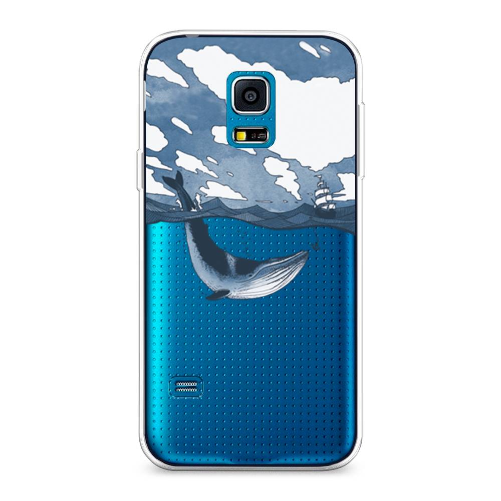 

Чехол на Samsung Galaxy S5 mini "Большой кит", Синий, 24250-1