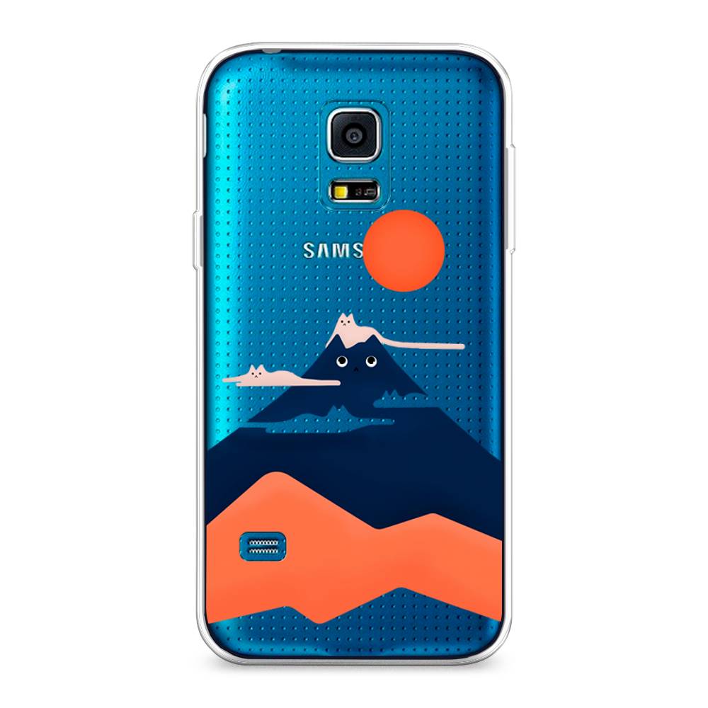 

Чехол на Samsung Galaxy S5 mini "Кот-гора", Черный;оранжевый, 24250-4