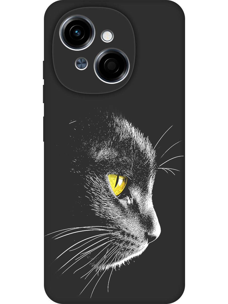 

Силиконовый чехол на Tecno Spark Go 1 / Pop 9 с принтом "Черный котик" матовый черный, Черный;белый;золотистый, 786716912