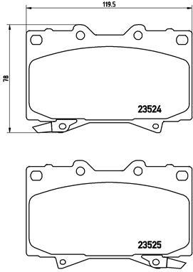 Комплект тормозных колодок Brembo P83048