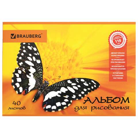 

Альбом для рисования Brauberg 103434, A4, 40 листов, 100 г/м2, 8 штук