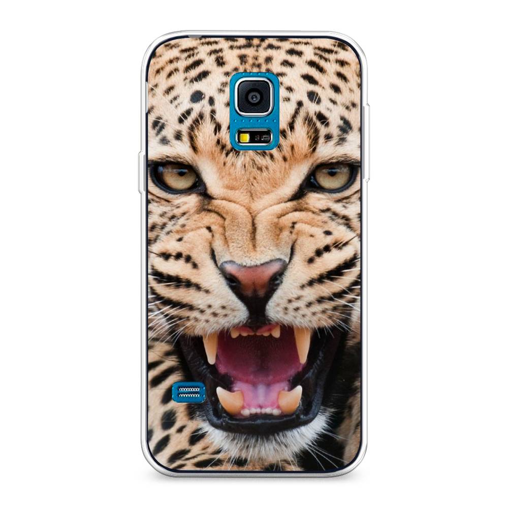 

Чехол на Samsung Galaxy S5 mini "Леопард 3d", Бежевый;черный, 24250-6