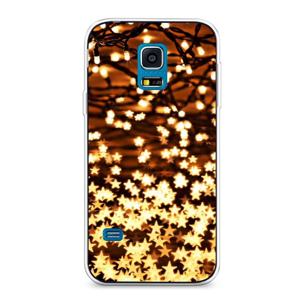 

Чехол на Samsung Galaxy S5 mini "Новогодняя гирлянда", Золотистый, 24250-5