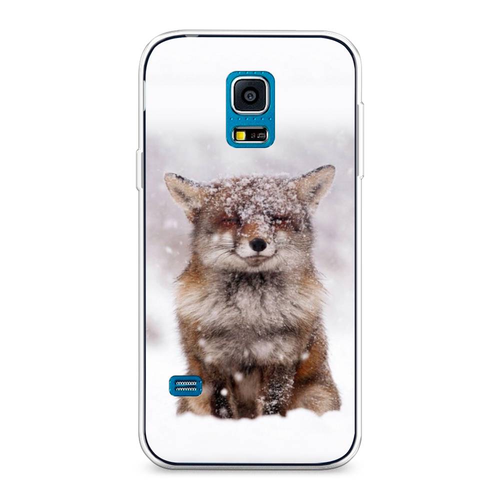 

Чехол на Samsung Galaxy S5 mini "Зимняя лиса", Белый;серый;коричневый, 24250-1