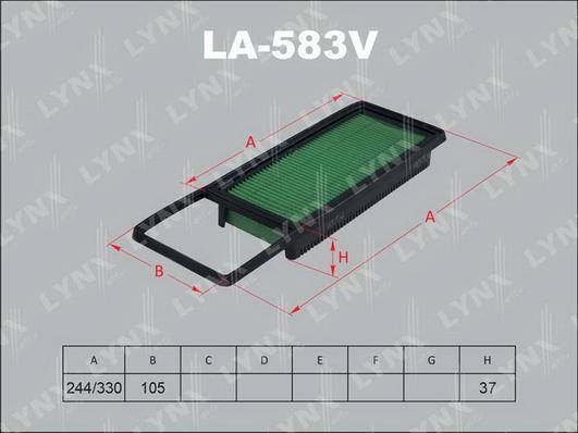 

Фильтр воздушный LYNXauto LA-583V