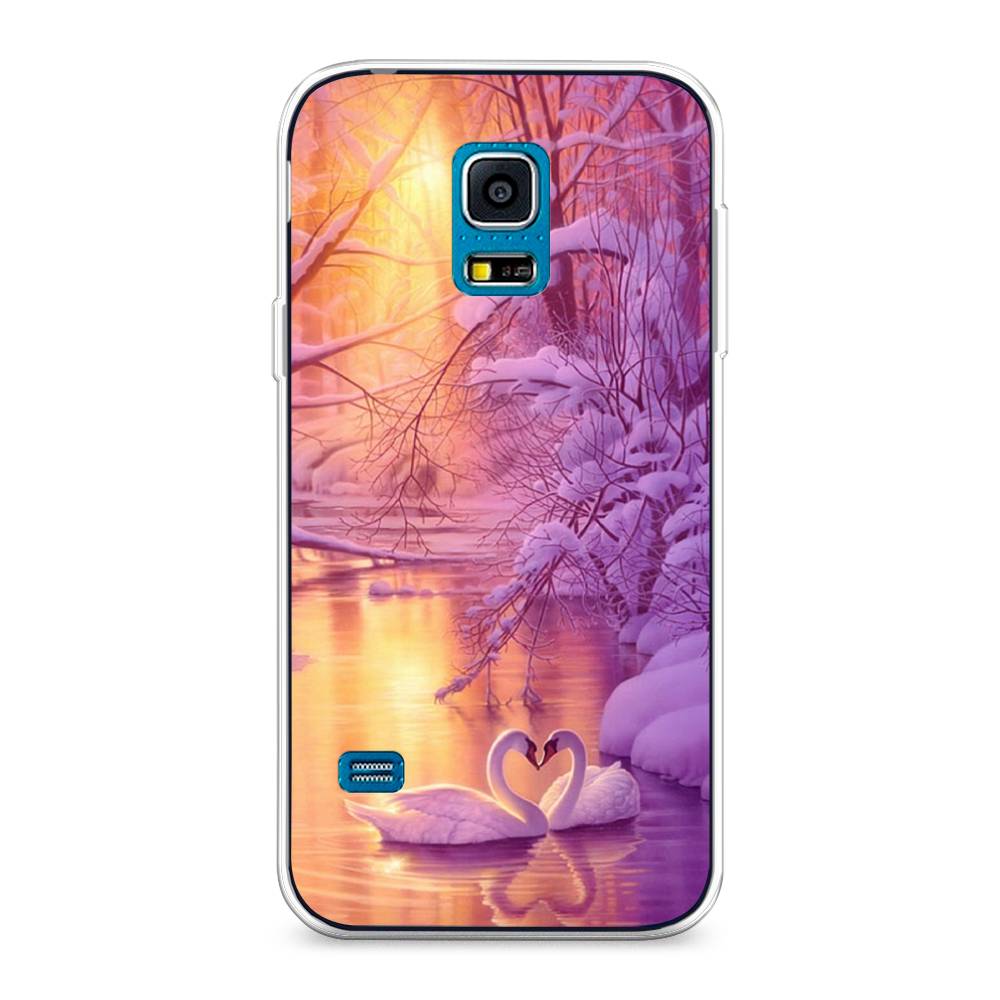 

Чехол на Samsung Galaxy S5 mini "Зима 1", Фиолетовый;желтый, 24250-2
