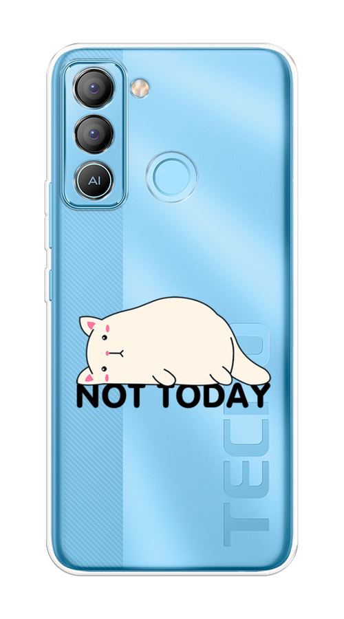 

Чехол на Tecno POP 5 LTE "Cat not today", Белый;розовый;черный, 303050-1