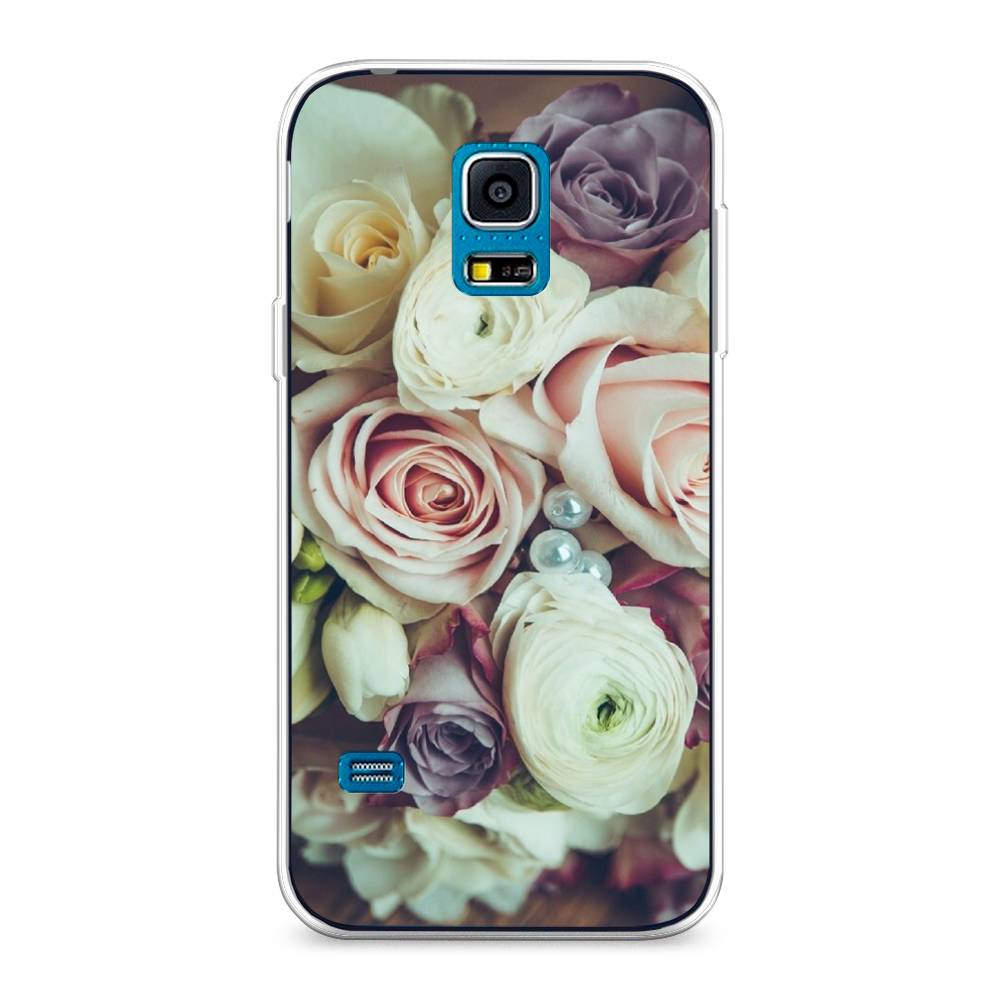 

Чехол на Samsung Galaxy S5 mini "Свадебный букет", Белый;фиолетовый, 24250-2