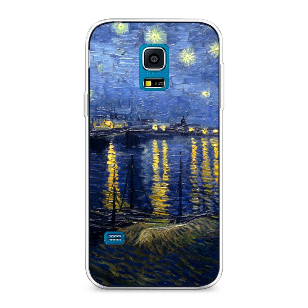 

Чехол на Samsung Galaxy S5 mini "Звездная ночь над Роной", Синий;желтый, 24250-4