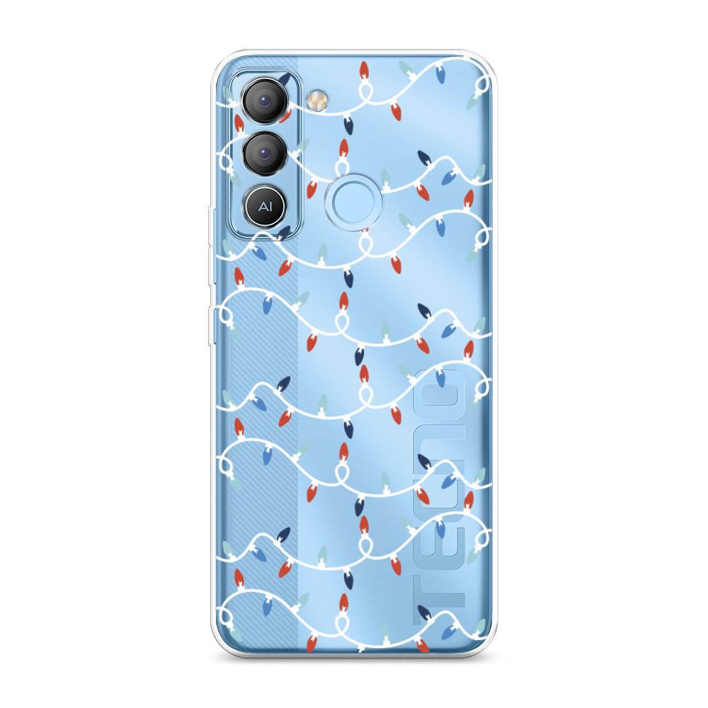 

Чехол на Tecno POP 5 LTE "Разноцветная гирлянда", Белый;красный;синий, 303050-5