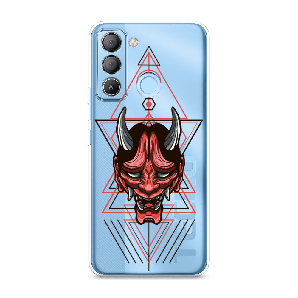 

Чехол на Tecno POP 5 LTE "Hanya Oni mask", Серый;красный;черный, 303050-4