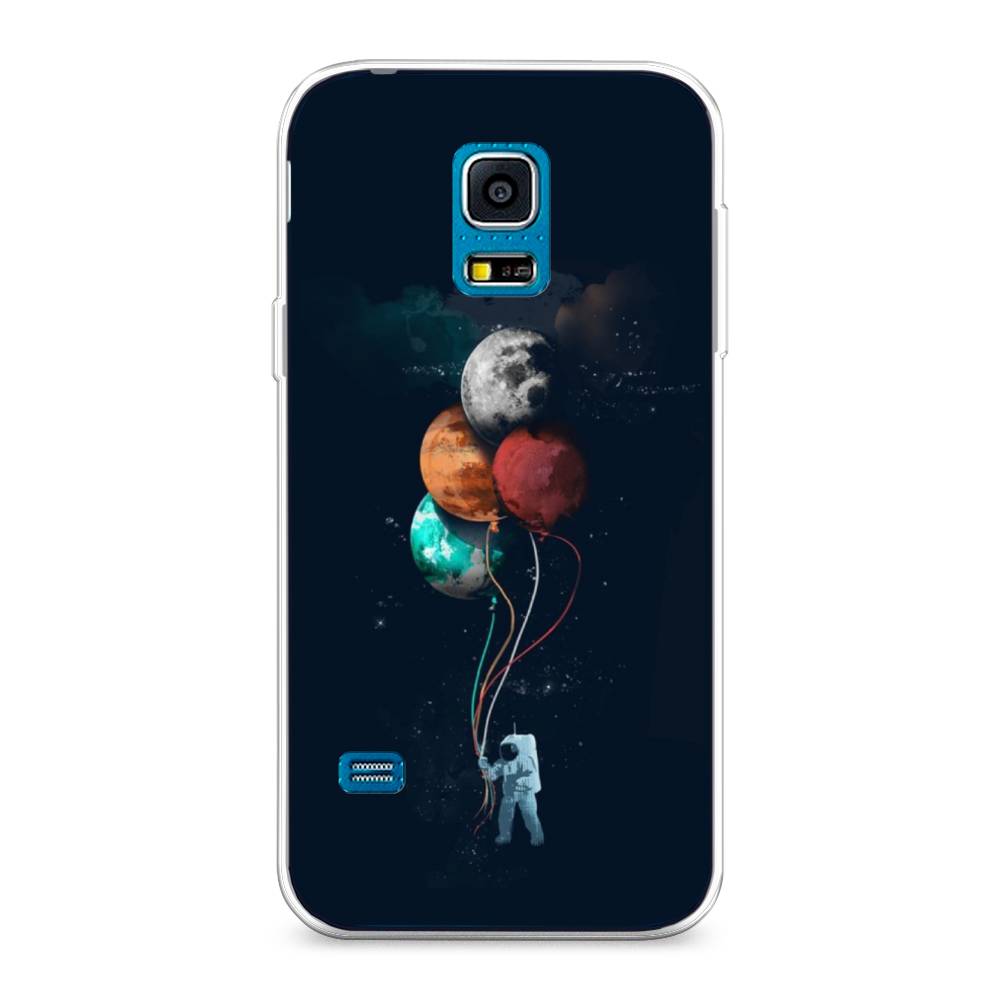 

Чехол на Samsung Galaxy S5 mini "Космонавт с шариками", Разноцветный, 24250-4