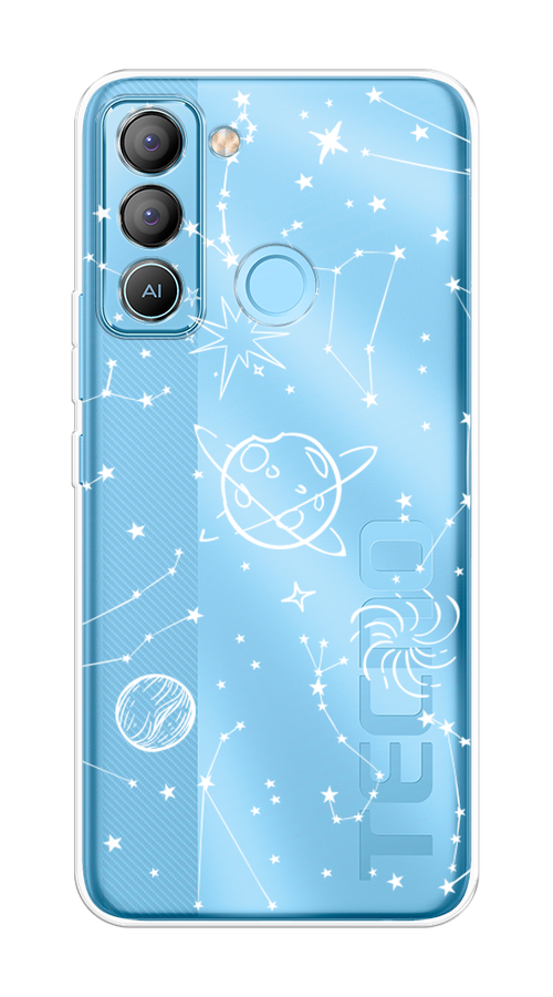 

Чехол на Tecno POP 5 LTE "Планеты в космосе", Белый, 303050-2