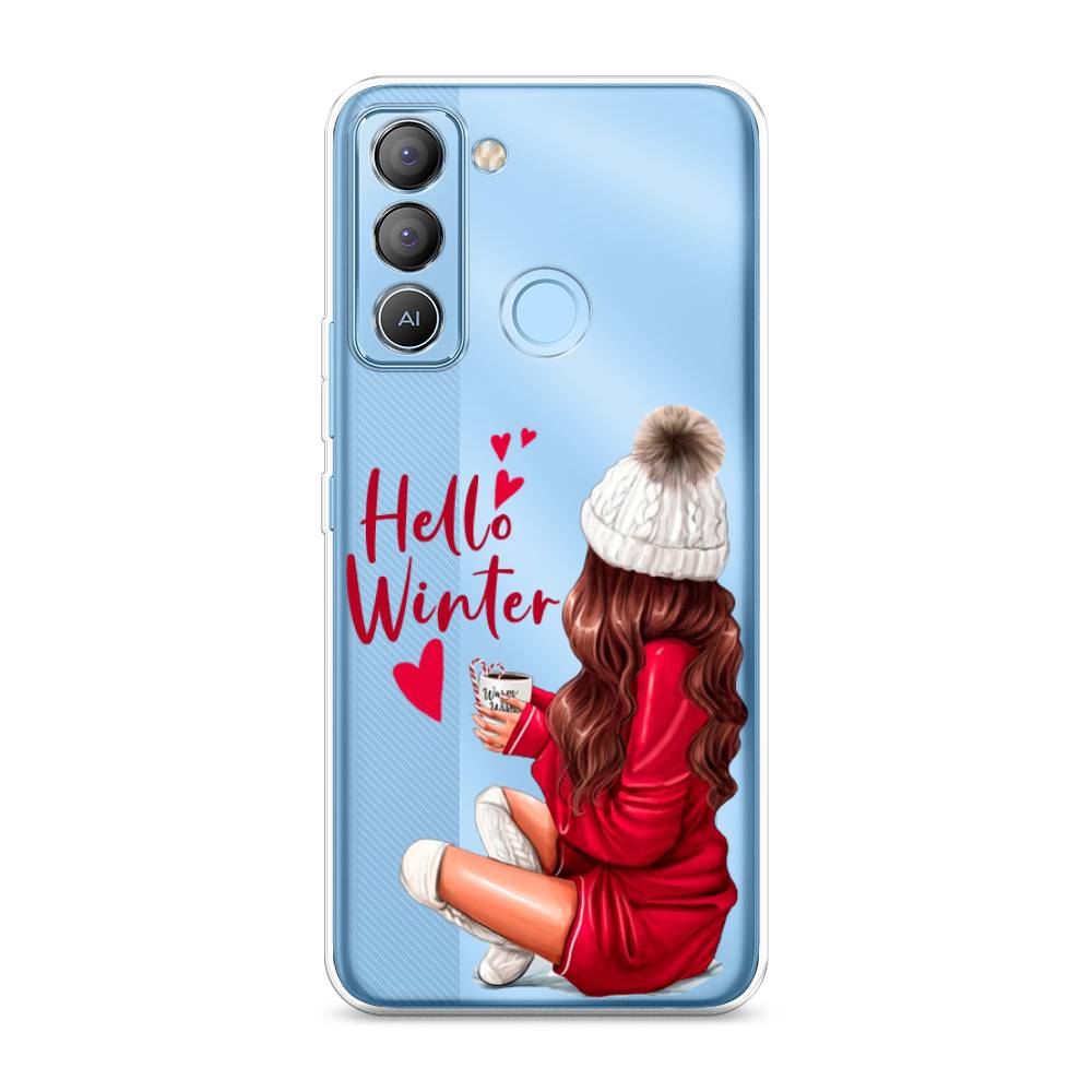 

Чехол на Tecno POP 5 LTE "Hello winter", Красный;белый;коричневый, 303050-5