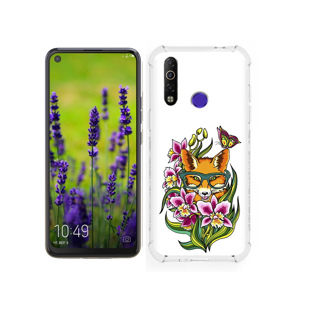 

Чехол MyPads Tocco для Tecno Camon 12 Лиса в цветах, Tocco
