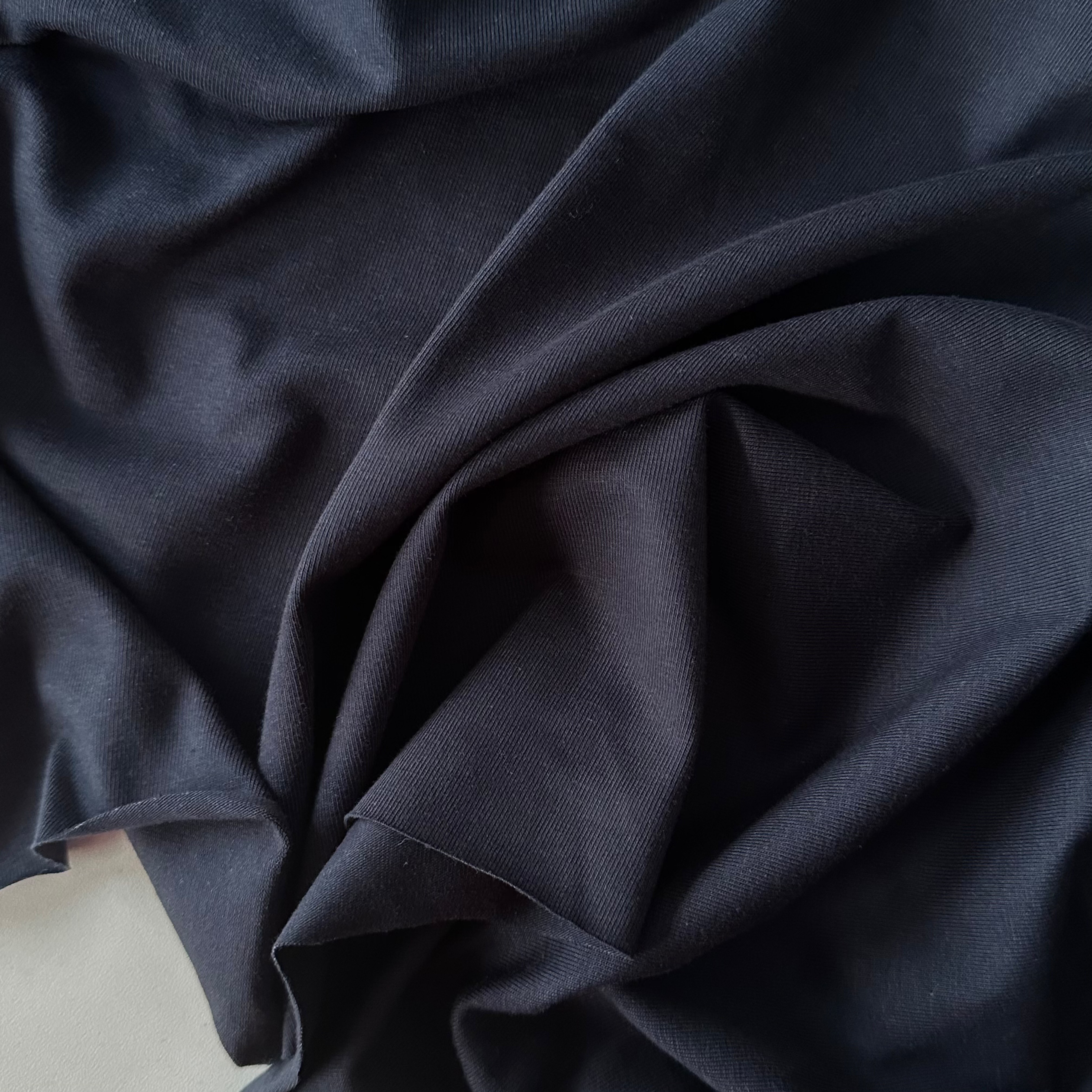 Ткань кулирка MamiMa fabric 06651 тёмно-синий, отрез 100x194 см
