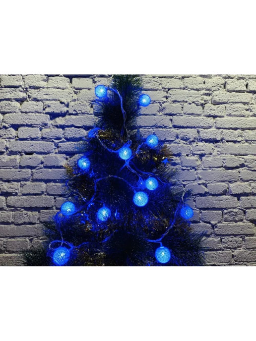 

Световая гирлянда новогодняя Luazon Lighting X40 шары 100026250 4 м голубой, X40