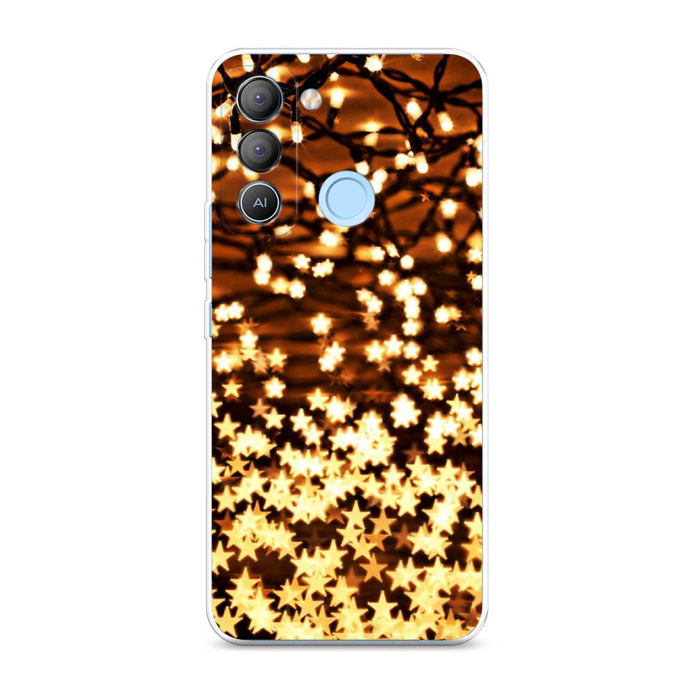 

Чехол на Tecno POP 5 LTE "Новогодняя гирлянда", Золотистый, 303050-5