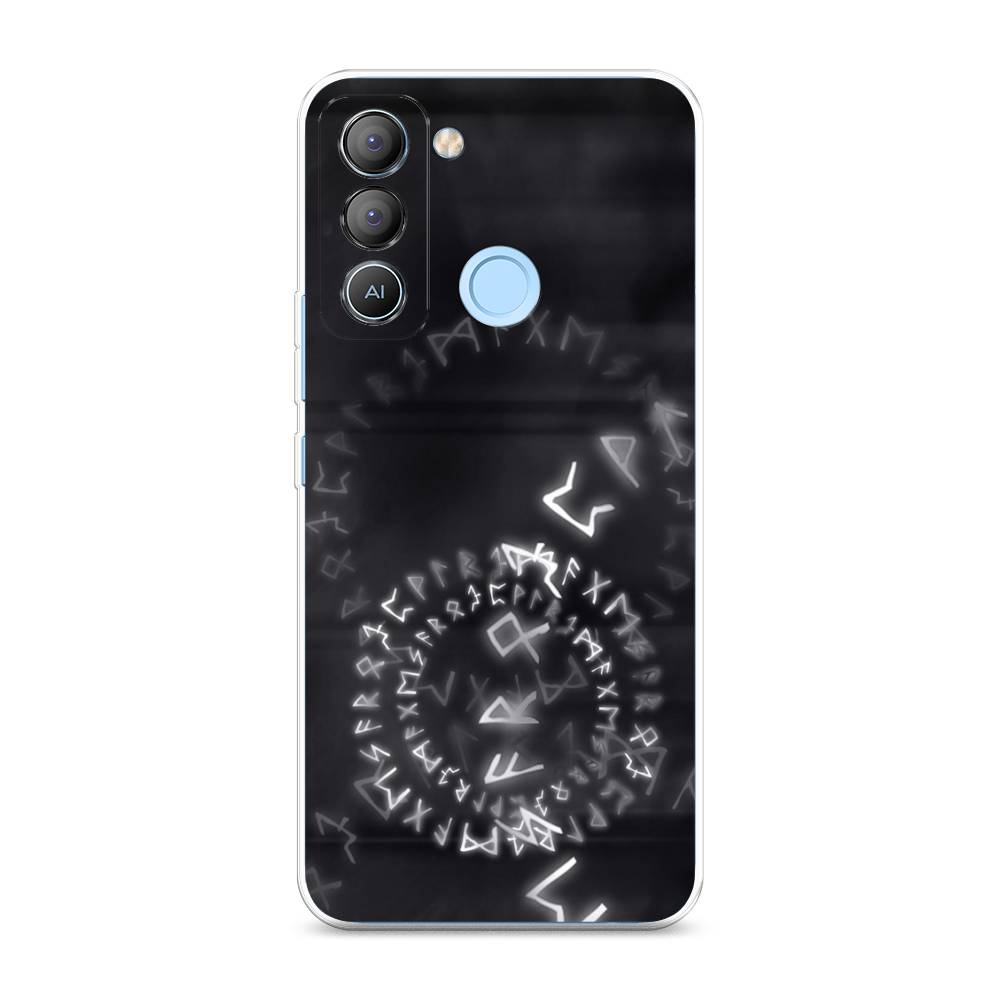 

Чехол на Tecno POP 5 LTE "Руны", Серый;черный, 303050-3