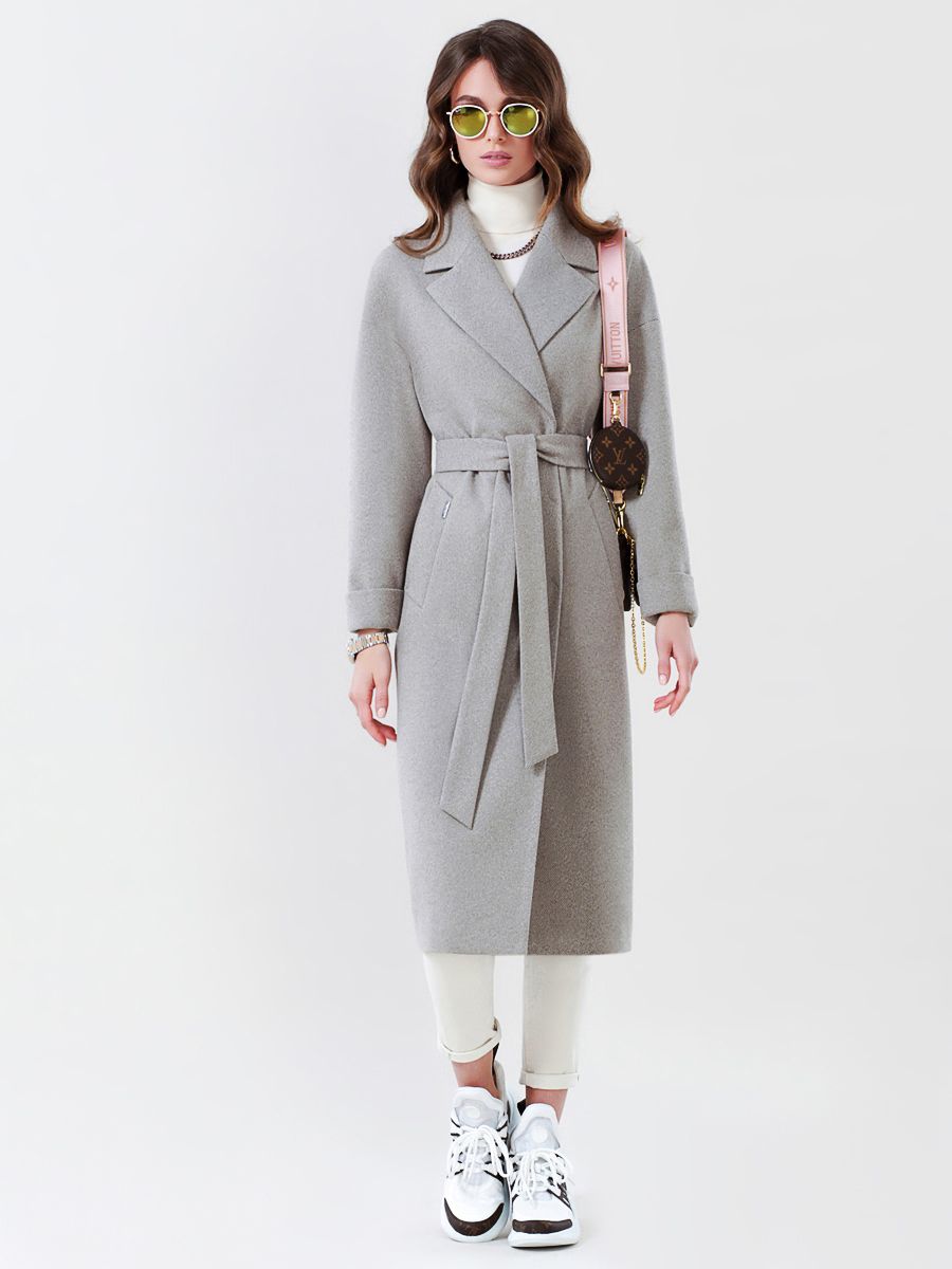 Пальто женское Каляев 66865 коричневое 50 RU