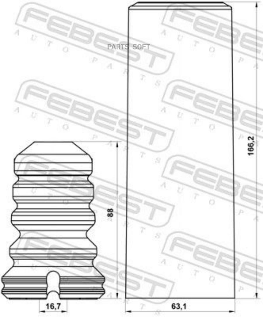 

Пыльник Заднего Амортизатора С Отбойником Комплект Febest BMSHB-E90R-KIT