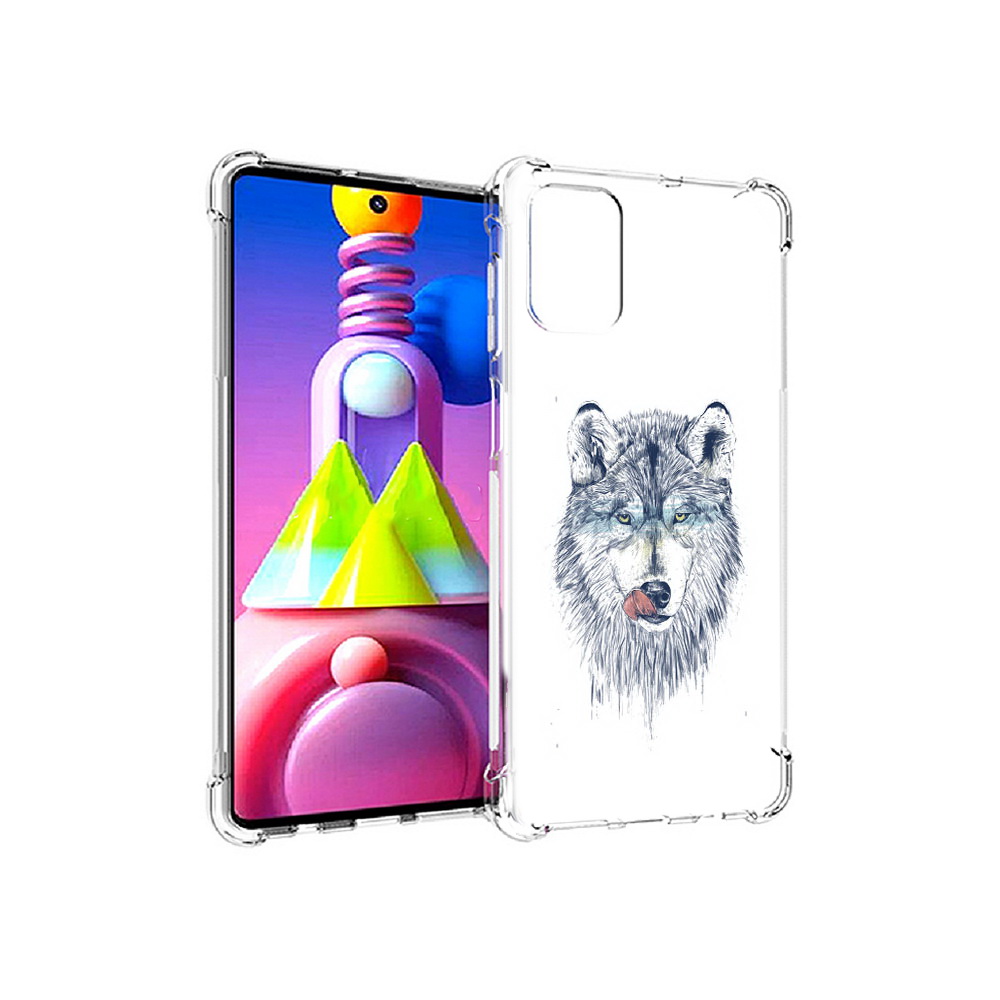

Чехол MyPads Tocco для Samsung Galaxy M51 голодгый волк (PT156838.490.292), Прозрачный, Tocco