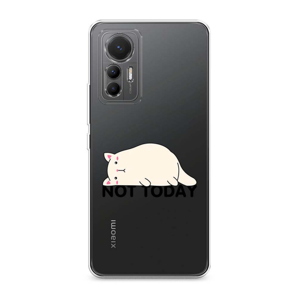 

Чехол на Xiaomi 12 Lite "Cat not today", Белый;розовый;черный, 315050-1