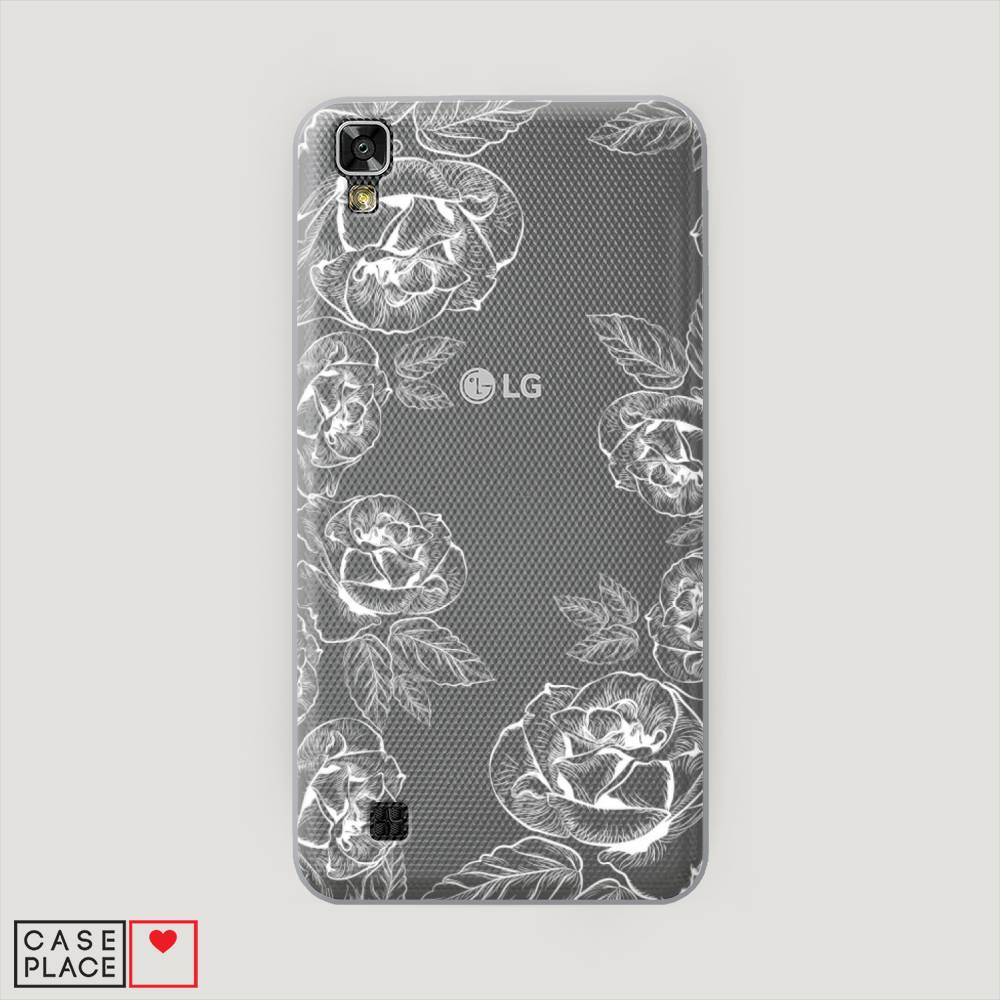 

Чехол на LG X Power (K220DS) "Розы графика", Черный;серый, 82350-2