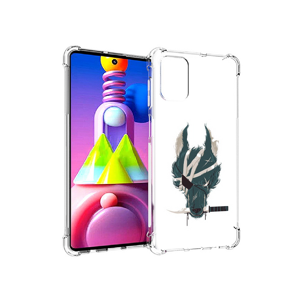 

Чехол MyPads Tocco для Samsung Galaxy M51 волк-разбойник (PT156838.490.271), Прозрачный, Tocco