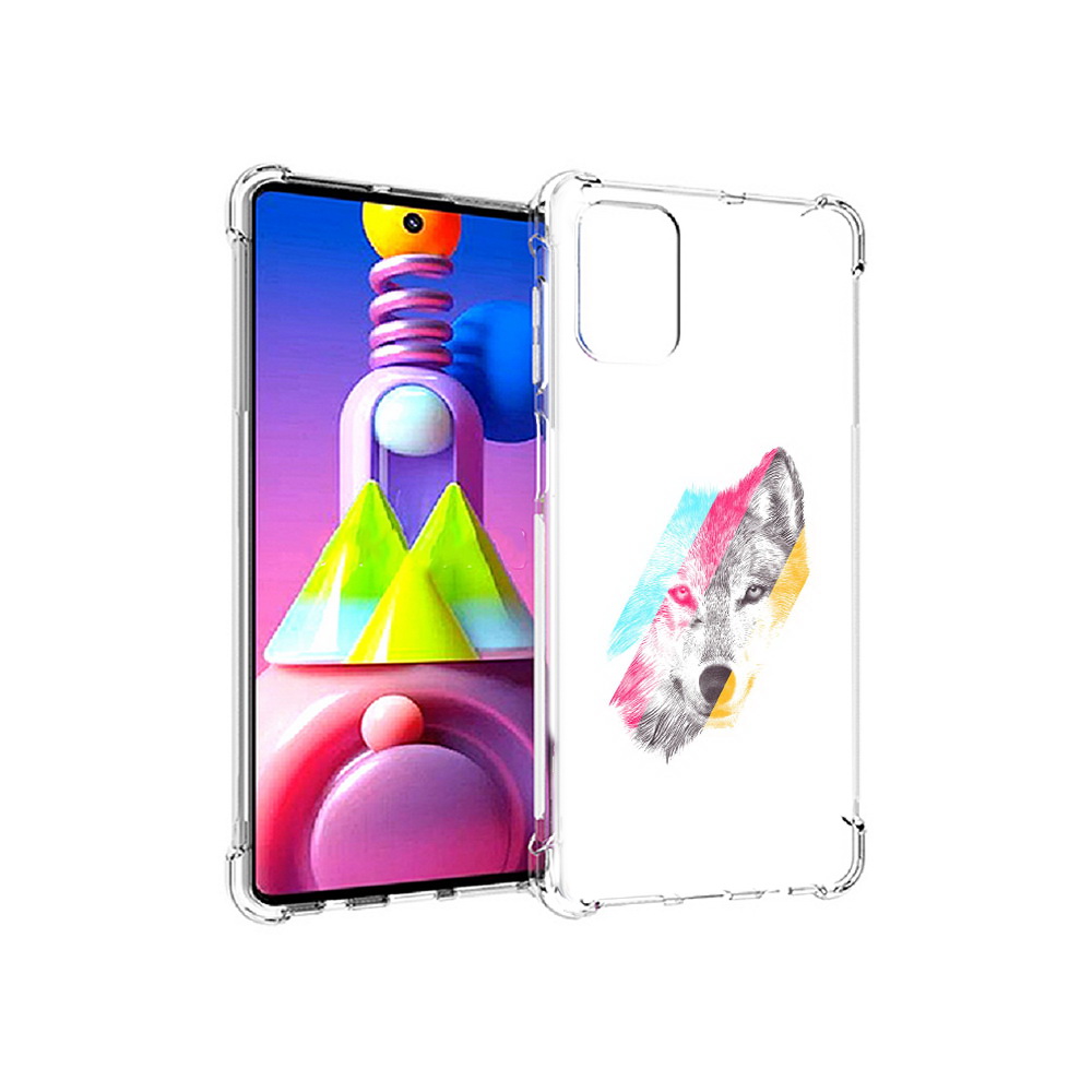 

Чехол MyPads Tocco для Samsung Galaxy M51 волк градиент (PT156838.490.268), Прозрачный, Tocco